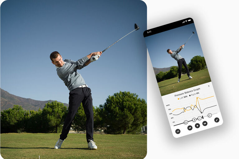 golf training tool to check golf weight shift